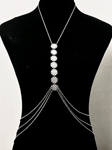 LUMoony 1Pcs Damen Sexy Körperkette BH Kette Frauen Badebekleidungs Schmucksachen Crossover Körper Halskette Bikini Beach Lange Kette Reizvoller Kette Körperzubehör Körper Kette Kettenschmuck