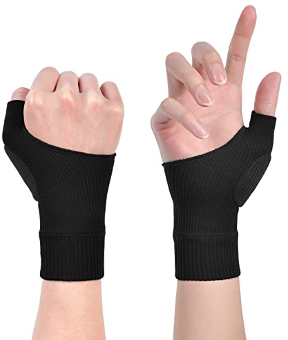 ACWOO Guanti da Artrite, 1 Paio Guanti Compressione per Pollice Polso con Gel Cuscinetti, Guanti Supporto Traspirante per Tunnel Carpale Pollice Dolore e Infortuni, Tendinite e Slogature (S)