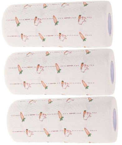 Beavorty 3rotoli Carta Assorbente Per Cucina Asciugamani Usa e Getta Resistenti Forniture Da Cucina Per Pulizia Di Olio Macchie Di Cibo e Grasso