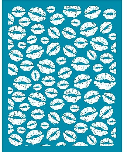 OLYCRAFT 10x12.7cm Lippen Themen Tonschablonen Sexy Lippen Siebdruck Für Polymer Ton Lippenstift Druck Siebdruck Schablonen Netz Transfer Schablonen Für Polymer Ton Schmuckherstellung