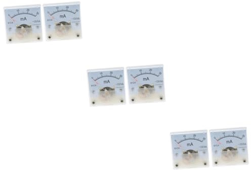 GLEAVI 6pezzi Titolo Proposto Amperometro Analogico Misurazione e Tensione Strumenti Di Precisione Per Elettronica e Impianti Elettrici Caratteristiche Include Due Amperometri Analogici