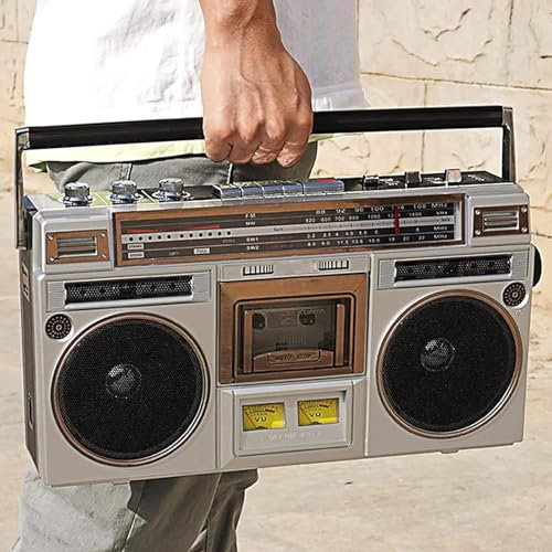 Boombox Retro Bluetooth, Reproductor De Cassette Boombox, Boombox Bluetooth Retro Street De Los Años 80, con Radio FM Y Dab+, Grabadora De Cassette para Viajes De Reuniones Familiares