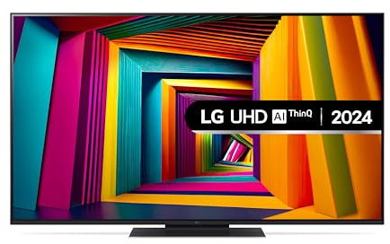 LG 55UT91006LA 55-Inch 4K UHD Smart TV, α5 AI Processor Gen7, Freeview Play and Amazon Alexa, 60Hz, Ashed Blue [Model 2024]