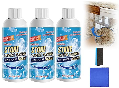 Stone Stain Remover Cleaner, Nano Stone Crystal Plating Agent, Kitchen Marble Oil Stain Cleaner, limpiador de manchas de aceite de mármol de cocina,Apto para granito, baldosas cerámicas (3pcs)