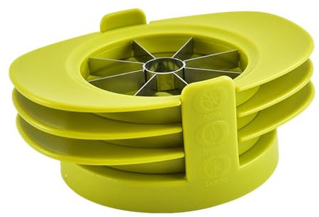 Cortador de frutas compacto - Cortador de mango 4 en 1 - Descorazonador de precisión portátil de frutas y verduras de acero inoxidable para la preparación eficiente de frutas y verduras