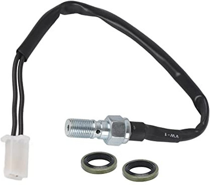 Qqmora M10x1,0 Universeller Hydraulischer Motorrad-Bremslichtschalter, Verbesserte Fahrsicherheit, Aluminium und Kunststoff (Gerader Kopf),Bremsen,Bremstrommeln und Zubeh?r