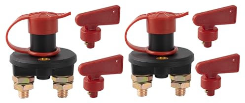 Ubxvamm Batterieschalter, 12–24 V, wasserdicht, Batterie-Stromausfall, Trennschalter für Auto, Fahrzeug, Boot