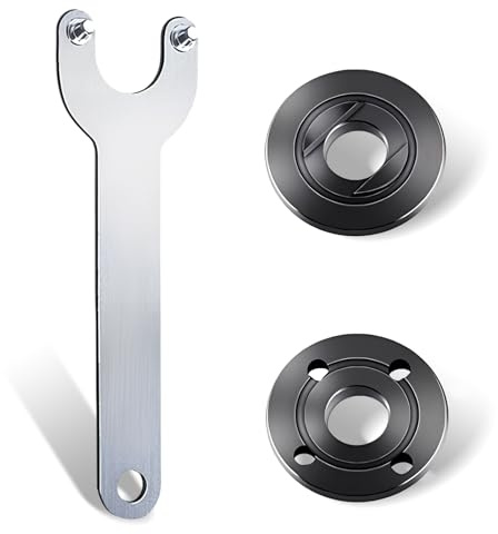 Angle Grinder Adjustable Spanner, 5/8 Angle Grinder Key, Inner and Outer Flange Wrench Metal Lock Nut, Angle Grinder Accessories for Cutting Discs and Polishing Discs