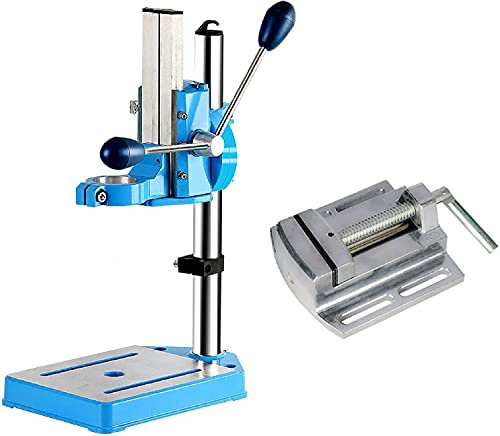 Bench Drill Press Stand,Benchtop Bench Drill Presses， Drill Press Stand with Vise for Hand Drill， Drill Press Floor Stand Workbench Repair Tool for Drilling Collet Workshop