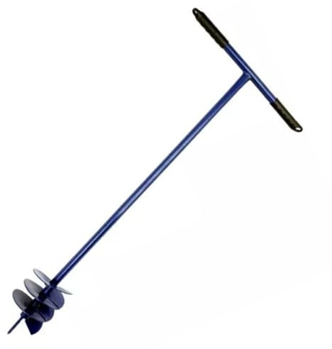 Manual Garden Earth Auger Fence Post 1 Metre Long 125mm Wide Hole Digger Hand Drill Fencing Digging Tool