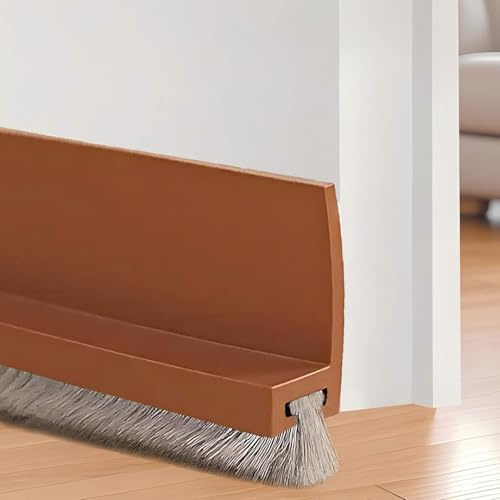 Midslinee 100cm Marrone Guarnizione a Spazzola per Porte, Paraspifferi Sottoporta, Paraspifferi porta blindata, Paraspifferi per Porte, door seal (brown)
