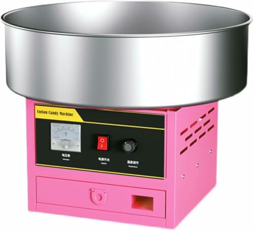 HOTAPEPU Máquina Eléctrica Comercial para Hacer Algodón de Azúcar, Temperatura Ajustable, con Cuchara para Azúcar y Cajón de Almacenamiento Grande, para Fiestas y Negocios~/
