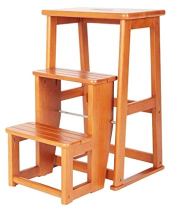 XXLNBJKA Sgabello Pieghevole a 3 gradini, per la casa, in Legno, per Cambiare Le Scarpe, poggiapiedi, portafiori, portavasi.