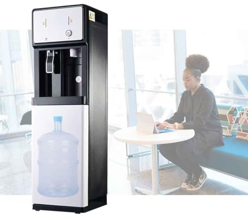 Water Dispenser, Bottom Loading Bottled Water Cooler Chiller - Cold and Hot Dual Function, Floor Standing with Push Cup Feature