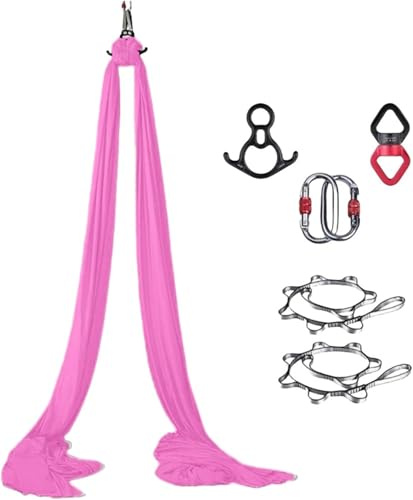INLANDSIS Hotel Bee Yoga Aerial Silk(8x2.8m), Yoga Hammock for Hanging, Trapeze Swing, Strong Load-Bearing, Safe Protection, Yoga Swing Set, Acrobatics Hammock