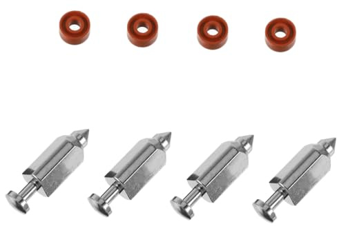 VICASKY Soupape à Pointeau de Carburateur Tondeuse 398188 4 Pièces Joints Toriques, Kit Réparation Carburateur pour Moteur Tondeuse à Gazon, Accessoires de Rechange et Maintenance