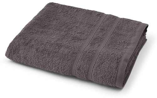 Bassetti Telo Doccia, Fumo, 100% Cotone, 90X160 cm, Telo Bagno, Morbido Assorbente E Lavabile In Lavatrice