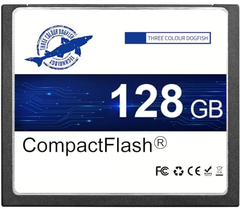 Dogfish Carte Mémoire Compact Flash 128Go 800X Carte CF pour Photographie Professionnelle