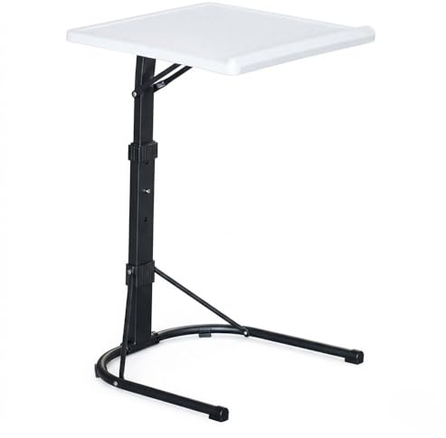 YOEVU Mesa Auxiliar Plegable en Forma de C, Blanco