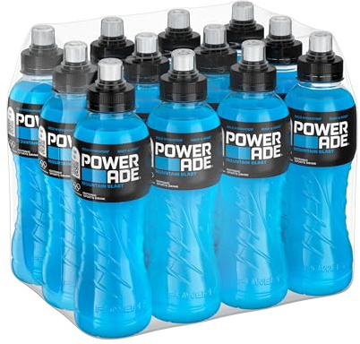 Powerade Mountain Blast, Sport Drink, 12 Bottiglie da 500 ml | Bevanda isotonica con carboidrati ed elettroliti, tappo sport, PET riciclabile