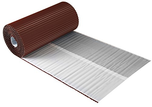 Wandanschlussband Kaminanschlussband plissiertes Aluminium 30 cm x 5 m Dach Kamin Wand Schornstein 7 Farben (Kastanienrot)