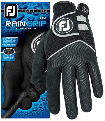 Footjoy Raingrip, Guante DE Golf Mujer, Negro (Black), S Paquete De 2