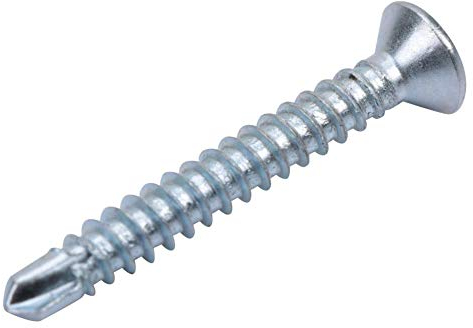 M4.2 tornillos autorroscantes tornillos de cabeza plana de metal, juego de tornillos de cola de perforación, pernos para fijación de chapa, (M4,2 x 32 (50 unidades)