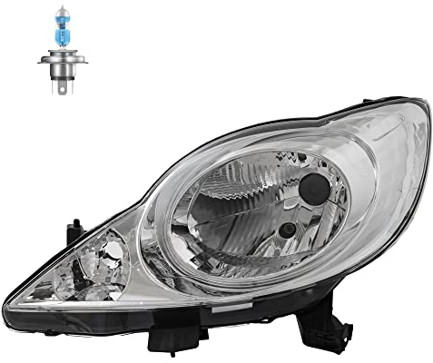 EISENFELS Bundle Set 70804691 Scheinwerfer links + Leuchtmittel H4 NIGHT BREAKER kompatibel mit 107