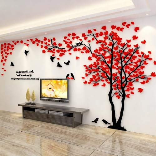 Wandtattoo Baum 3D DIY Wall Stickers Wandaufkleber Wandtattoo Wohnzimmer Schlafzimmer Family Wandsticker für Treppen Halle