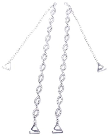 ABOOFAN 1Par Tirantes de Sujetador Ajustables de Rhinestone Brillantes para Ropa Interior Correas de Reemplazo de Sujetador para Mujeres Plateado