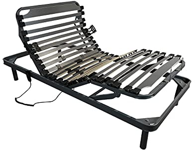 DUÉRMETE ONLINE Ergomedic Pro - Letto articolato elettrico, 5 piani, telaio rinforzato, affidabile e silenzioso, nero, 90 x 190 cm
