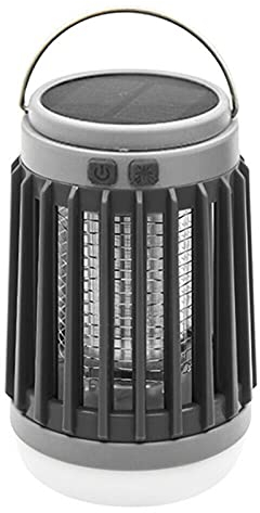 Jadeshay Indoor-Insektenfalle, Solar-USB-LED-Moskito-Killer-Licht, Nicht-Zapper-Fallen, wasserdichte elektronische Fliegenkäfer-Insekten-Zapper-Schädlingsfalle-Lampe(grau)