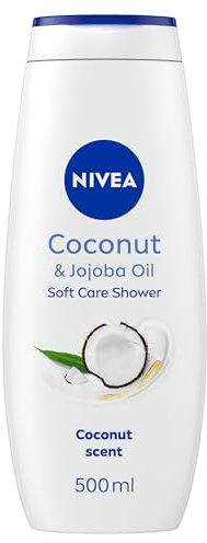 NIVEA Coconut & Jojoba Oil Shower Cream (500ml), Moisturising Body Wash with Coconut and Jojoba Oil, Caring Body Wash for Women, for Soft and Supple Skin