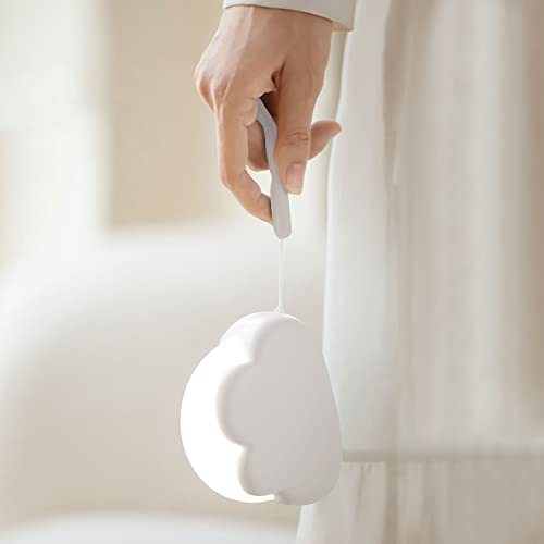 Annmore Nachtlicht Baby Stilllicht Wolke Dimmbar, Weiß | 2 Farbtemperaturen, Aufladbar, Nachttischlampe Mutterschaft, Erstausstattung Neugeborene, Geschenk Mädchen