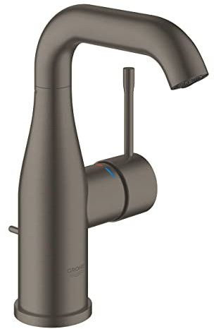 Grohe Waschtisch-Einhebelmischer Essence hd graph. geb., M-Size, m Ablaufgarnitur