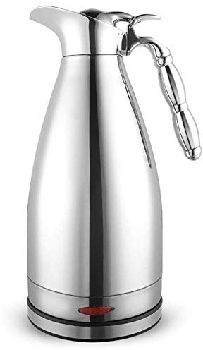 FairUo Kettles for Boiling Water, Stainless Steel Double Liner Insulation Water Boiler & Heater, Cordless Coffee Pot with Auto Shut-Off & Boil Dry Protection, 2.0L, 1350W/Silver