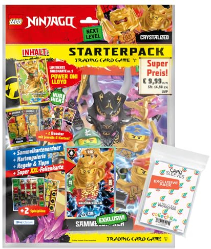 Bundle mit Lego Ninjago Serie 8 Next Level Trading Cards - 1 Starter + Exklusive Collect-it Hüllen