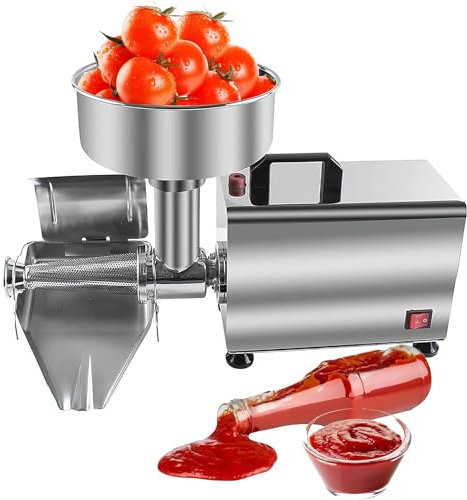 Qiang Passapomodoro Elettrico,Motore 450W 50Kg/H Pressa per Macinare Alimenti Macchina per Passare Marmellata per Salsa di Pomodoro,Salsa di Fragole,Marmellata di Mirtilli,220V