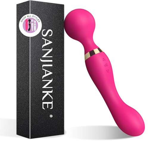 Doppia testa femminile Sextoys vibratori femminili Dildo, 20 modalità e 8 velocità, Sextoys per il sesso godere Sextoyse anale Anus vibratori clitoridei femminili personali e di coppia (Rosso)