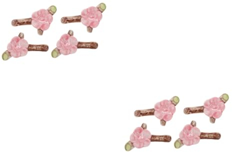 Cabilock 8 Piezas Soporte para Palillos de Flor de Ciruelo Resto de Palillos Chinos Reposa Palillos de cerámica Titular de la Pluma Soporte para Palillos de Flor de Cerezo Familiar vajilla