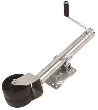 QICBYING Stützrad Trailer Bugrad - Teleskop Stützrad, Robuste Stützräder Für Anhänger, Tragfähigkeit 670 kg, Schweres Anhängerrad, Mit 15cm Rad, 25,4cm Vertikaler Hub, Für Anhänger, Wohnwagen, Yacht