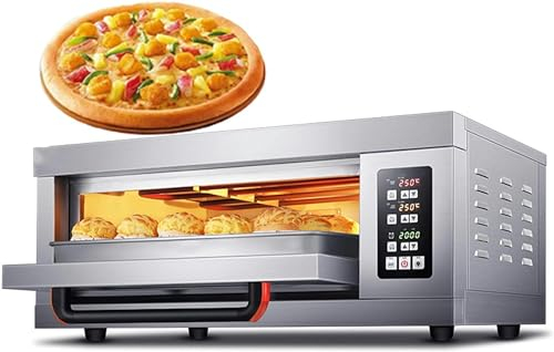 Comptoir De Four à Pizza Commercial, Couche Unique, Four à Pizza électrique En Acier Inoxydable 220 V 3200 W, Machine à Pizza Intérieure Polyvalente Pour Bretzels à La Maison De Restaurant Cuits Au Fo