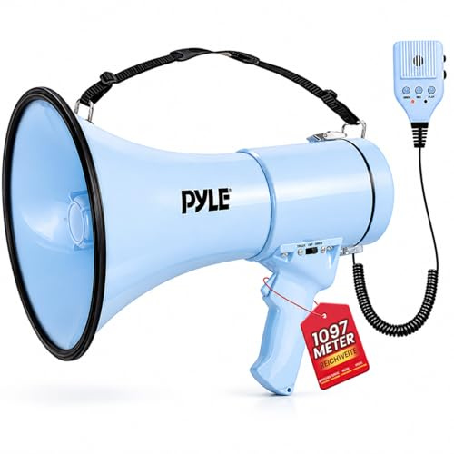 Pyle Megaphon mit Sirene & Mikrofon – 50W