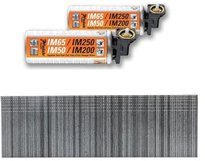 UnitSteel Mini-Brads, Stauchkopfnägel - 50mm, 5.000 stück, F18, IM50, Nägel für Druckluft-Nagler, Verzinkt, für fast alle Marken von Tackern, inkl. 1x Brennstoffpack