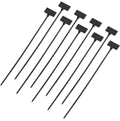 QUARKZMAN 250pcs Bridas de Cables de Nylon, Nylon Bridas de Cables con Etiquetas Abrazaderas Plástico para Cableado Soporte de Base de Atar para Gestión de Cables, 3mm x 20cm(A*L), Negro