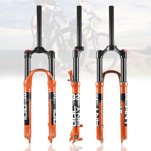 Horquilla de suspensión para bicicleta de montaña de 27,5/29 pulgadas, tubo recto de 1 1/8 pulgadas, recorrido de horquilla de aire, freno de disco de 100 mm, cierre rápido de 9 mm, horquilla MTB/XC