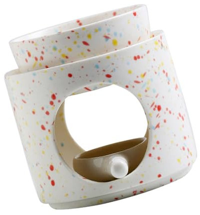 Bruciatori di oli essenziali in ceramica a pois colorati con cucchiaino da tè ciotola rimovibile aromaterapie stufa decorazioni per casa ufficio