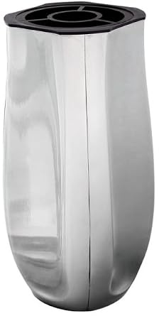 Elegante Grabvase aus Edelstahl poliert 24,5 cm