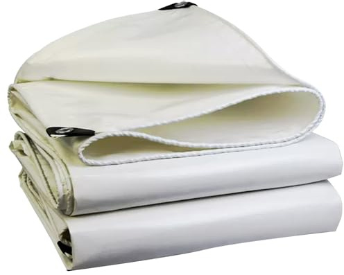 ZBORAVPIX Tarpaulin Extra Waterproof Cover, Telone in PVC Bianco Diverse Misure(1.2x1.8m)