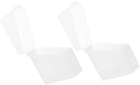 FUNNETOYU 2piezas Recipientes Para Guardar Queso Cajas De Conservación De Alimentos Frescos Transparentes Tapa Para Lonchas De Queso o Jamón Refrigerador